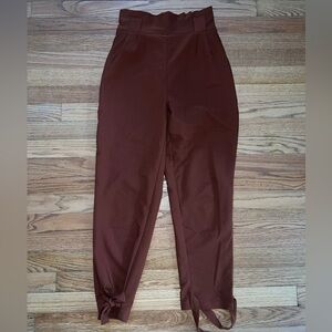 Elegant orange High-Waisted Pants